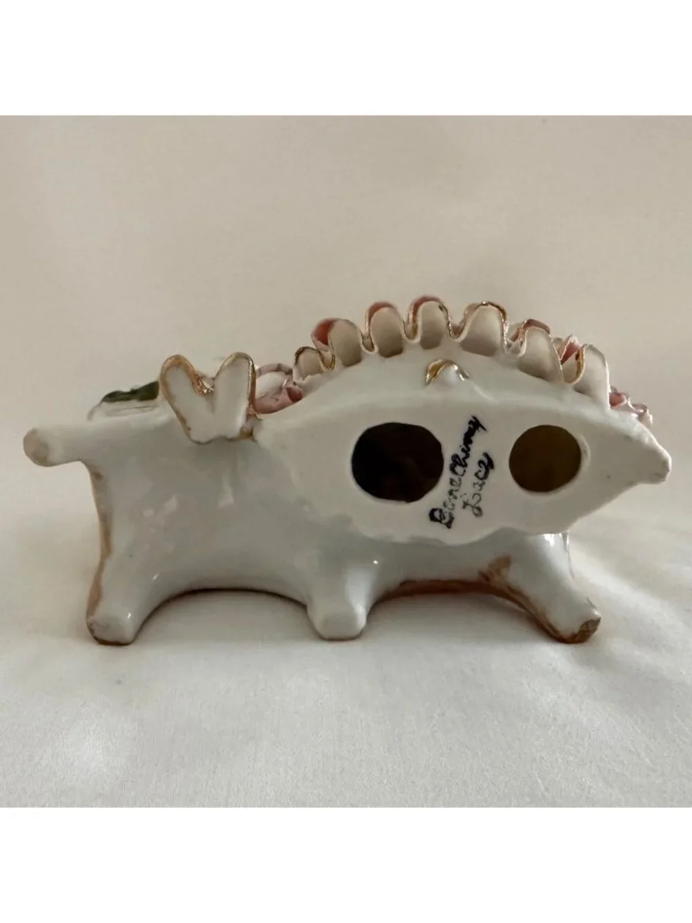 Vintage Bone China Lace Musical Couple Figurine Mandolin Players Hand Painted Po - Picture 5 of 15